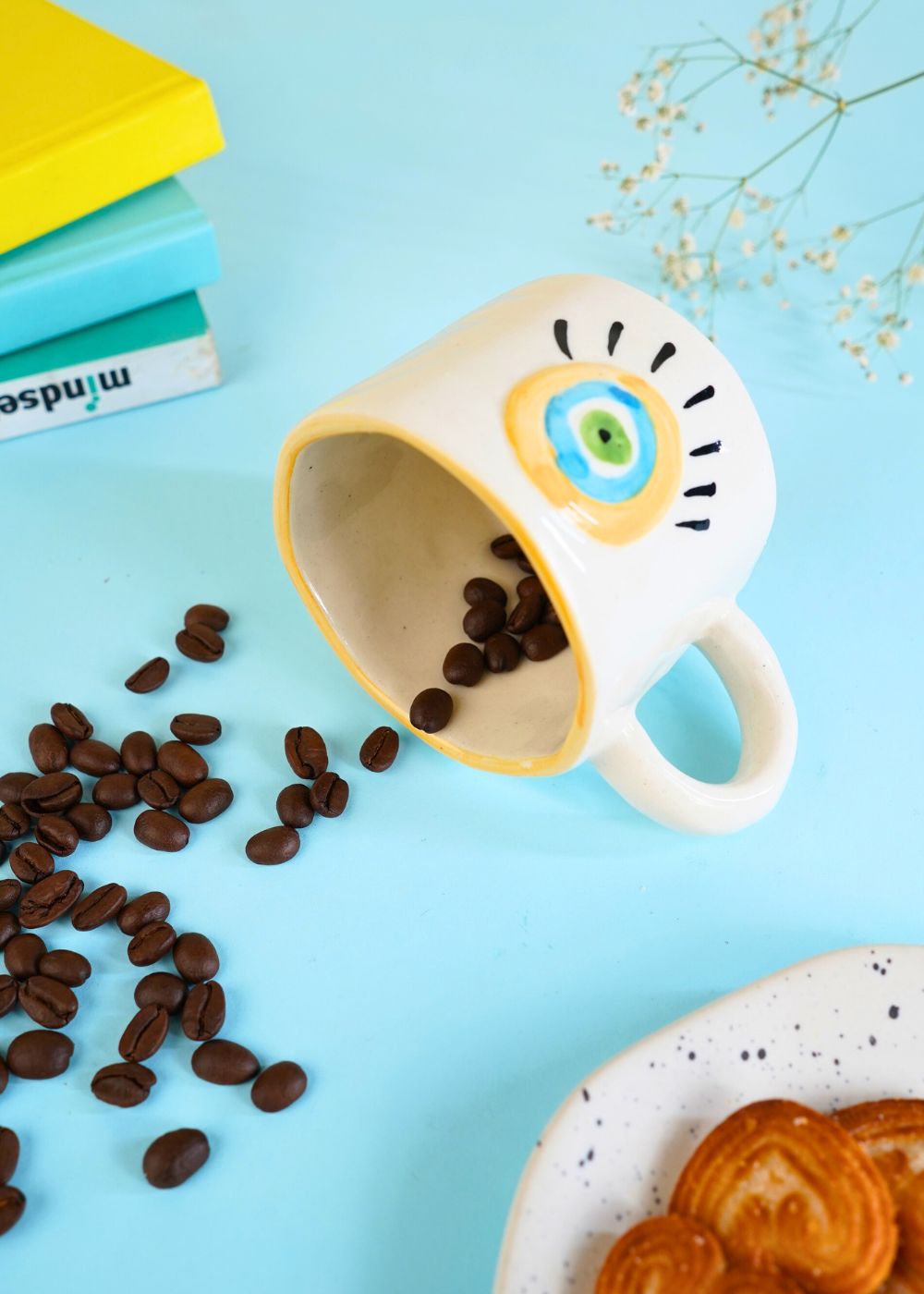 Abstract Evil Eye Mug handmade in india