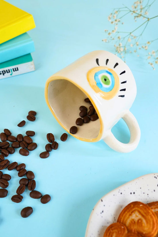 Abstract Evil Eye Mug handmade in india