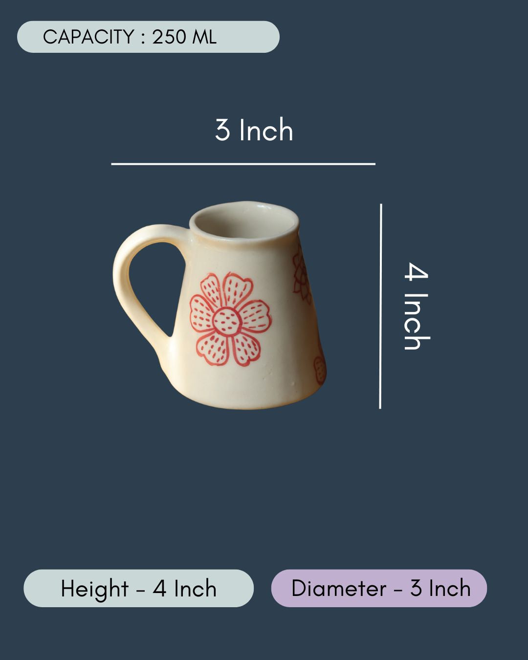 Red Floral Embrace Mug