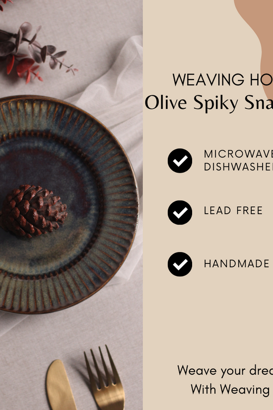 Olive spiky snack plate significations 