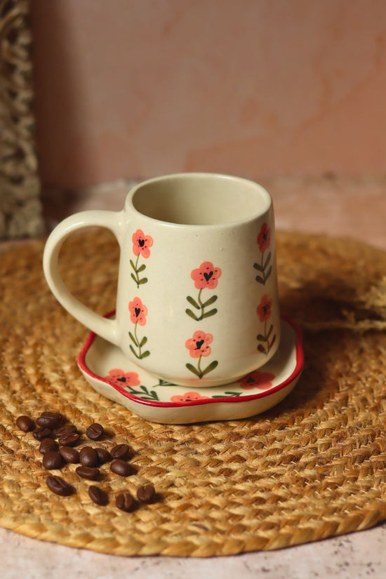 Poppy Mug & Handmade Dessert Plate with premium quality material