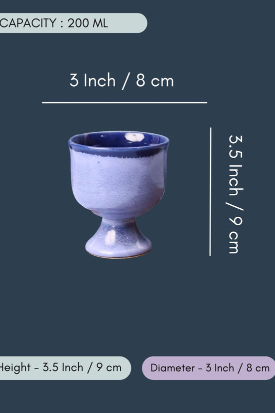 Blue Ice Cream Goblet