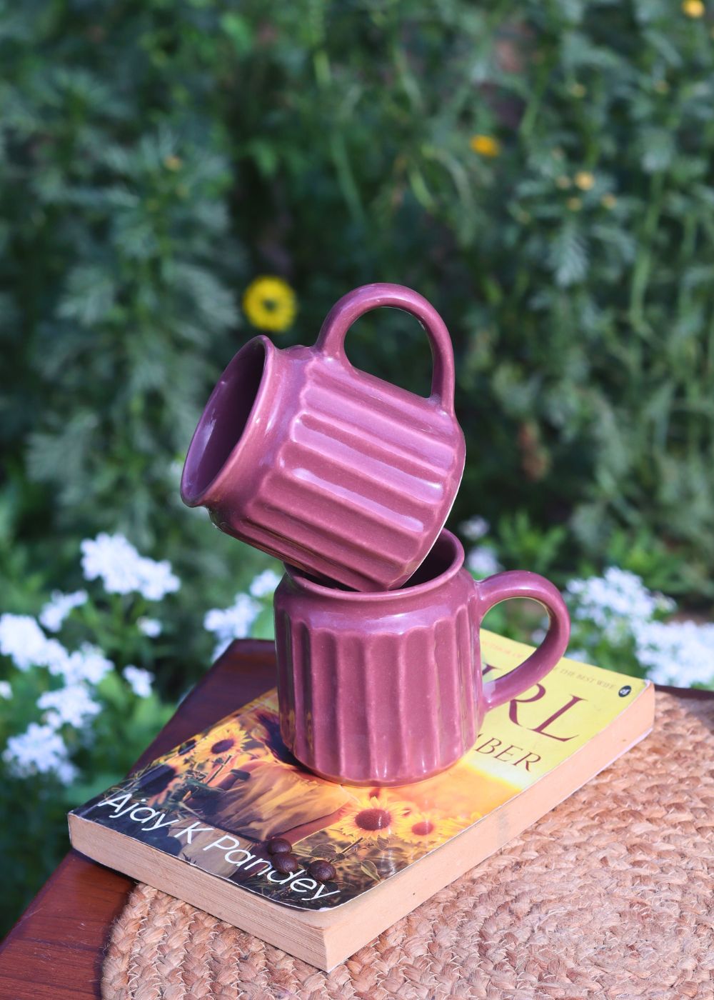 Handmade Magenta Coffee Mug