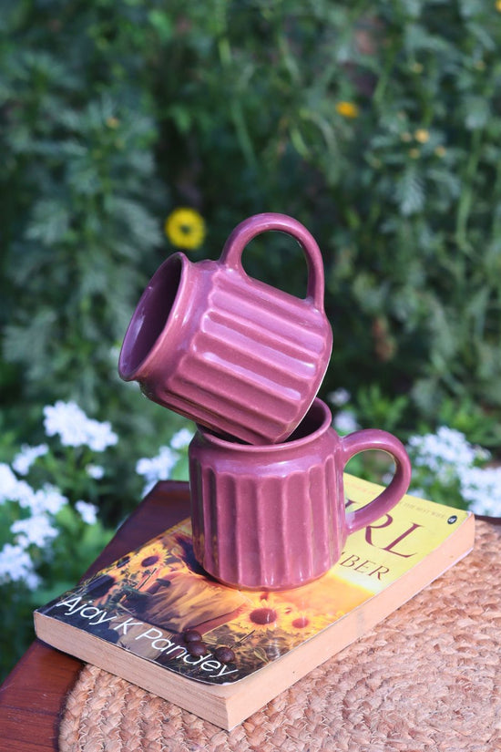Handmade Magenta Coffee Mug