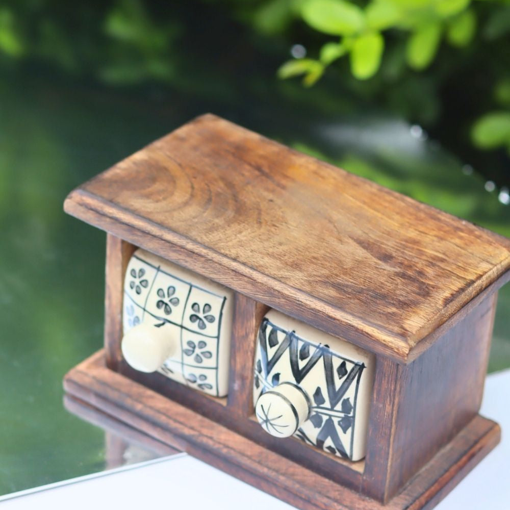 handmade Wooden Decor Drawer – Abstract Tales
