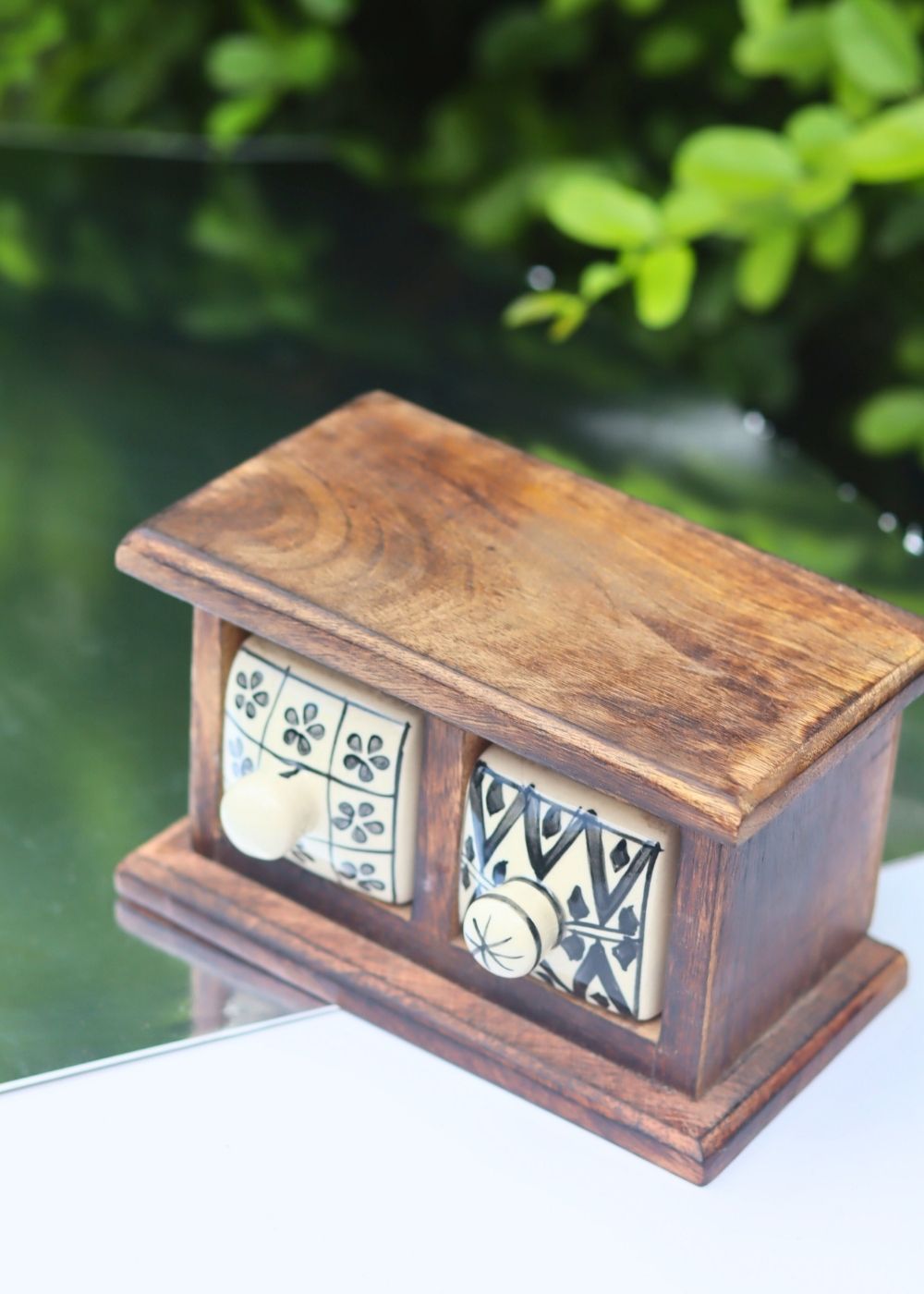 handmade Wooden Decor Drawer – Abstract Tales