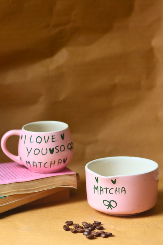 Set of 2 - Matcha Love mug & Matcha Bowl with premium quality material