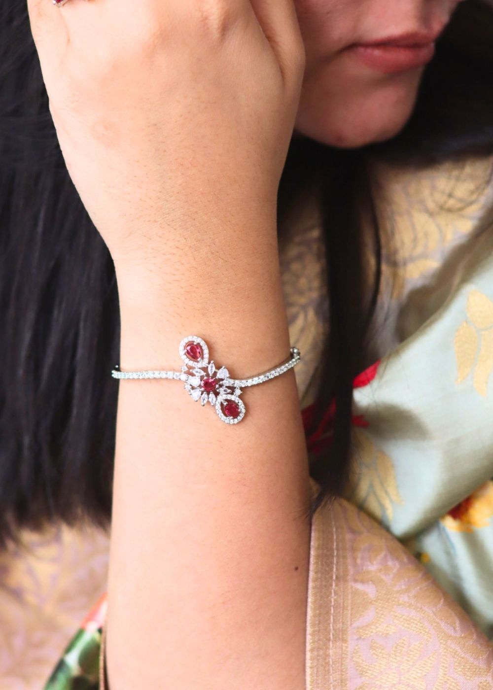 Ruby Elegance Bracelet with premium quality material