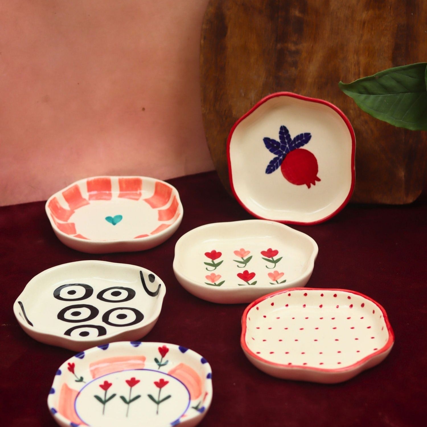 Set of 6 Bliss handmade Dessert plate (for the price of 5) made by ceramic