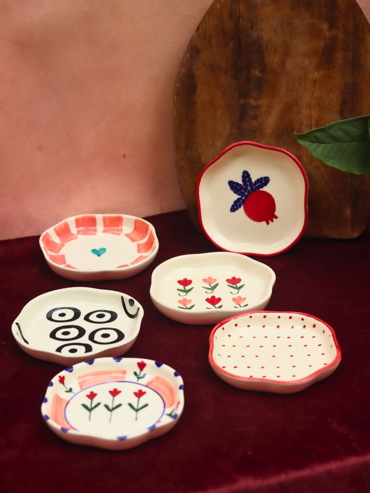 Set of 6 Bliss handmade Dessert plate (for the price of 5) made by ceramic