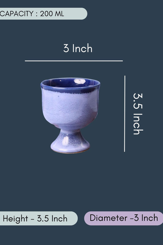 Blue Ice Cream Goblet