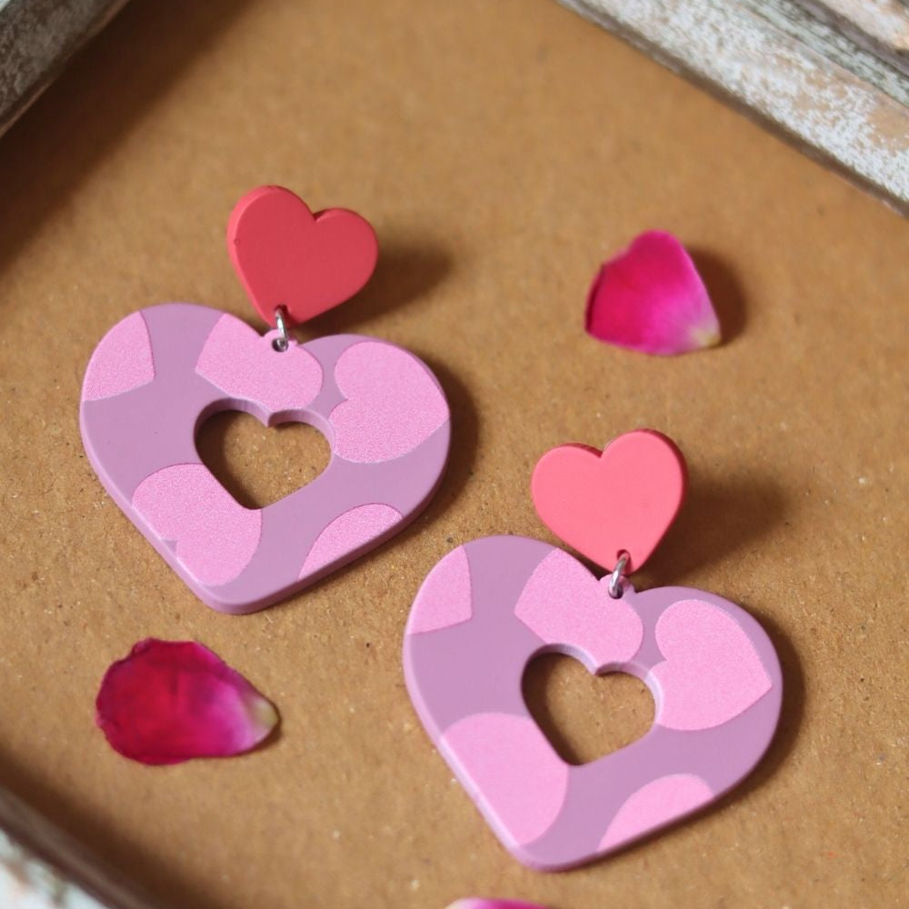 handmade Heart beat earrings