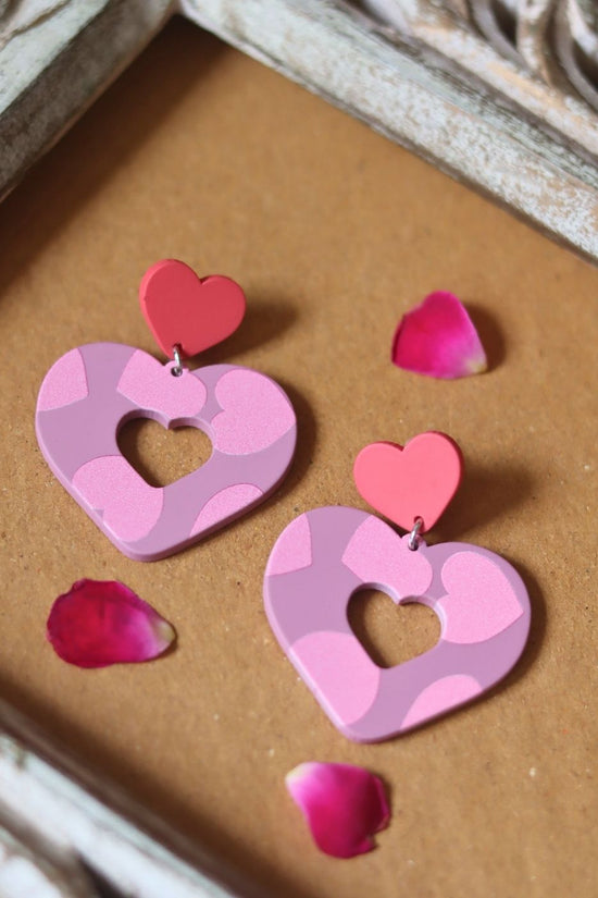 handmade Heart beat earrings