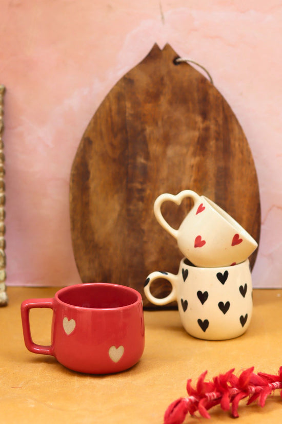 Set of 3 - Forever Love Mug Combo handmade in India