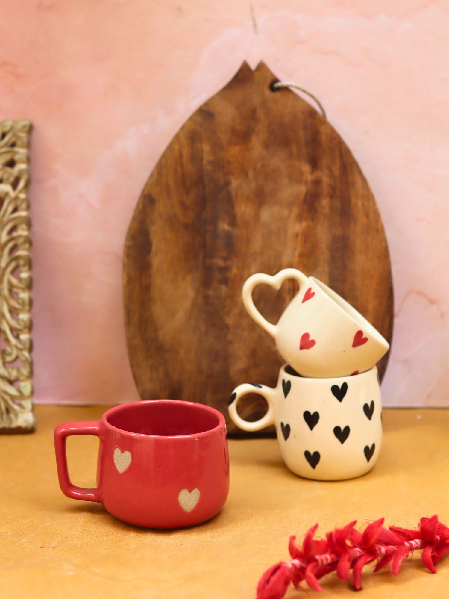 Set of 3 - Forever Love Mug Combo handmade in India
