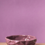 Handmade ceramic purple diamond bowl