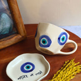 Handmade Evil Eye Mug & Nazar Handmade Dessert Plate