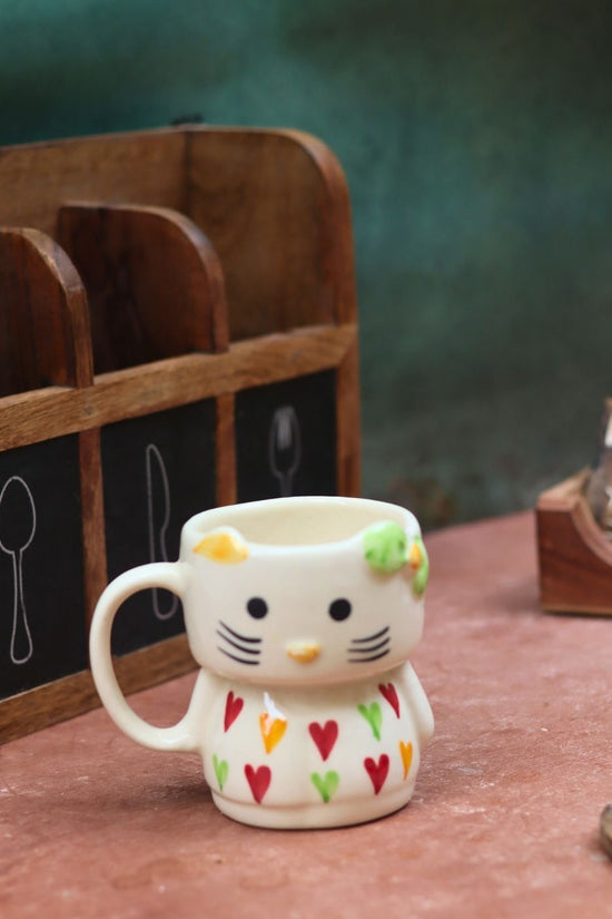 Modern Kitty Mug handmade in India