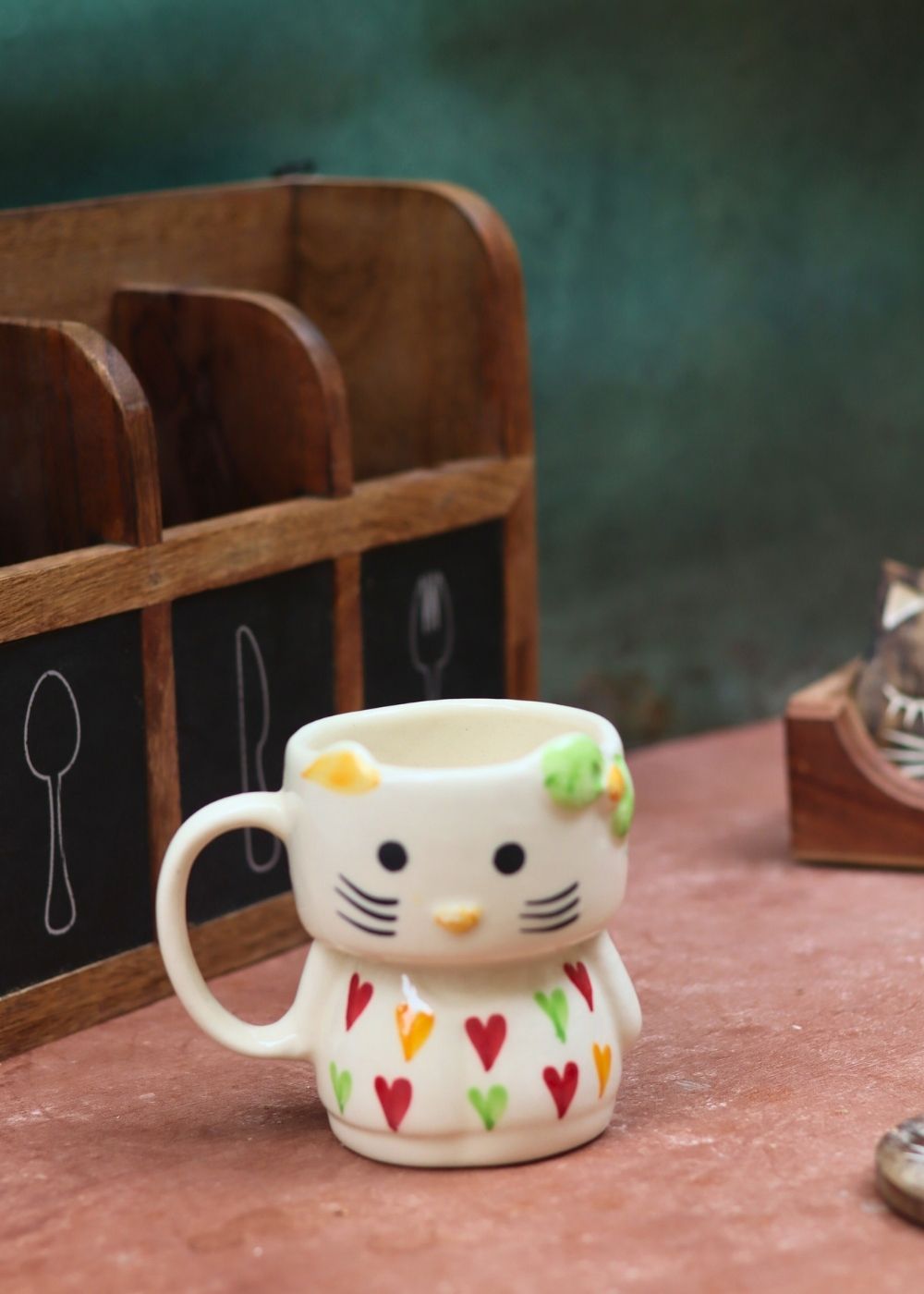 Modern Kitty Mug handmade in India