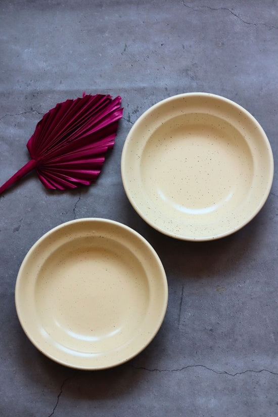 ivory pasta plate set of two combo