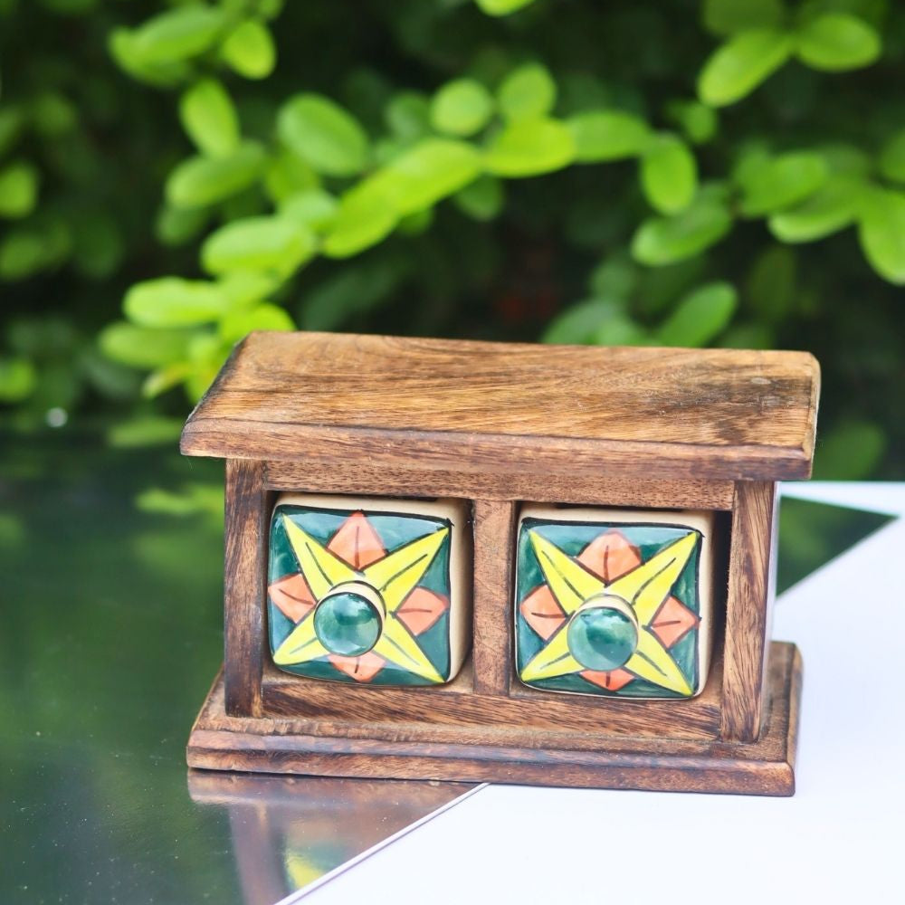 Handmade Wooden Decor Drawer – Bohemian Glow