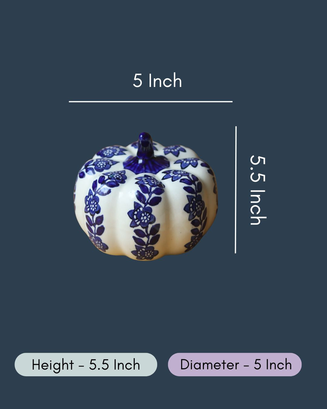Blue & White Pumpkin