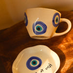 Evil Eye Mug & Nazar Handmade Dessert Plate with premium quality material