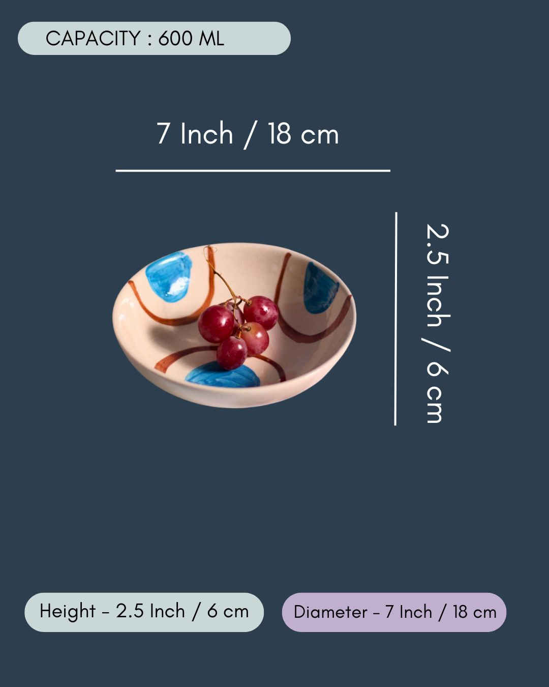 Blue & Brown Ring Bowls