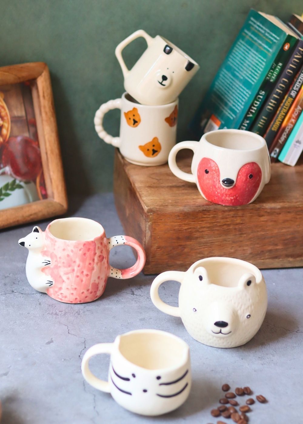 Set of 6 Jungle Joy Mugs (for the price of 5) made by ceramic