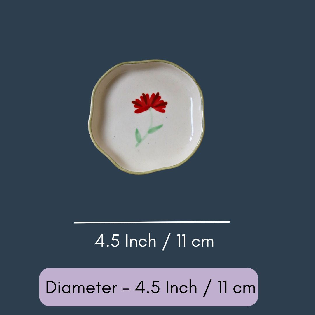 Daisy Handmade Dessert Plate