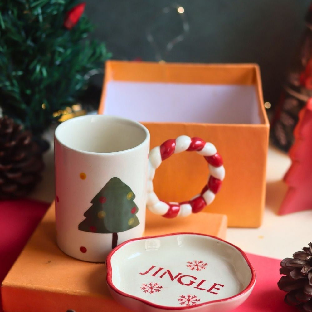 Handmade The OG Christmas Mug & Jingle Handmade Dessert Plate in a Gift Box