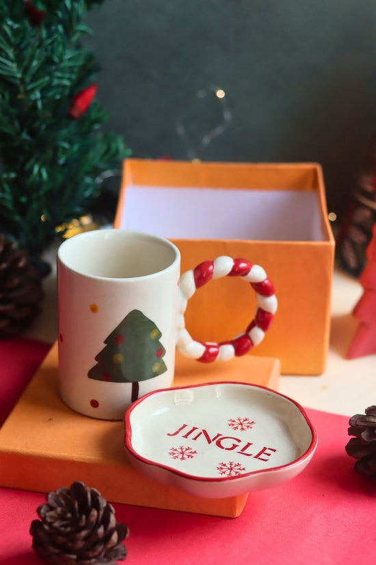 Handmade The OG Christmas Mug & Jingle Handmade Dessert Plate in a Gift Box