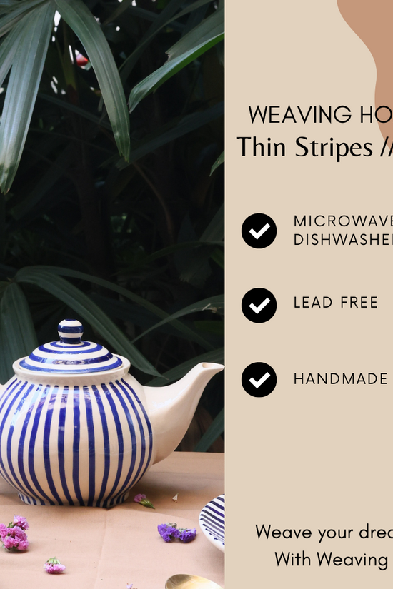Thin stripes tea pot signification