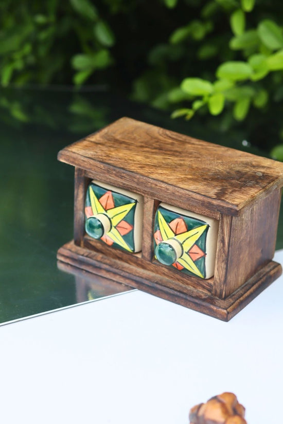 Wooden Decor Drawer – Bohemian Glow handmade in India