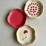 handmade dessert plates set of 3 combo