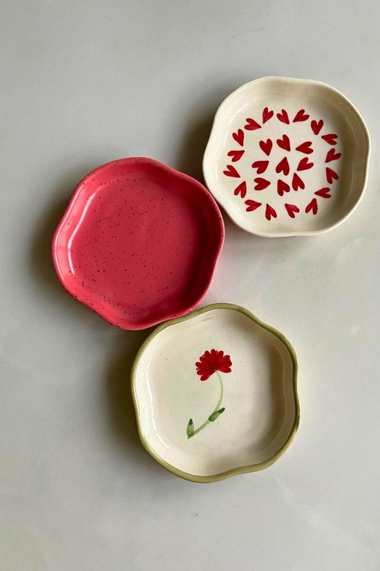 handmade dessert plates set of 3 combo