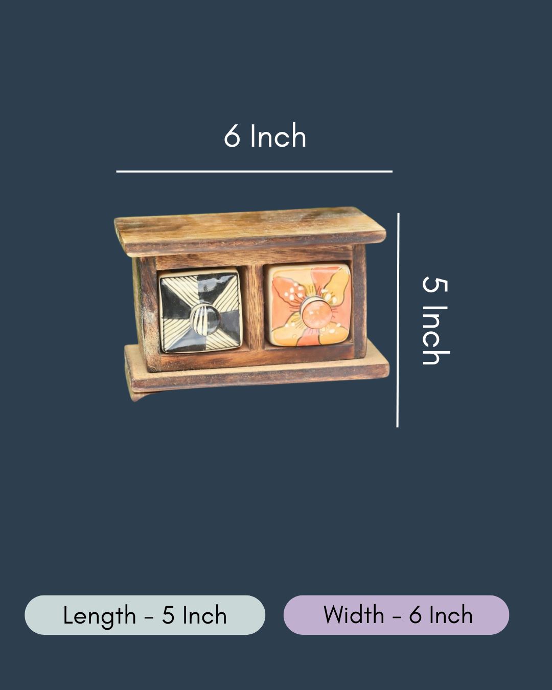 Wooden Decor Drawer – Vibrant Bliss