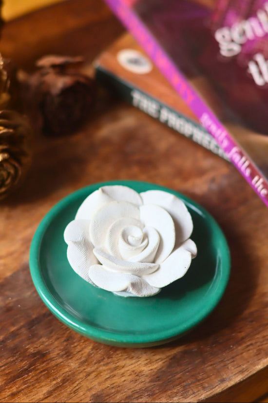 handmade Bottle Green Floral Diffuser