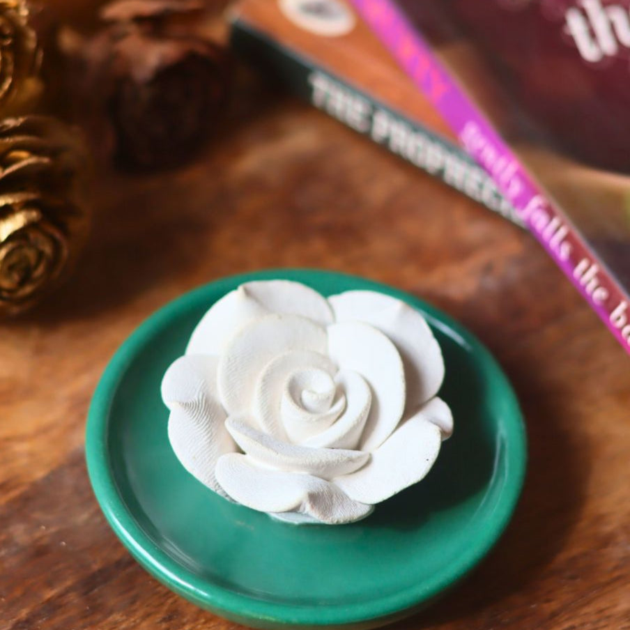 handmade Bottle Green Floral Diffuser