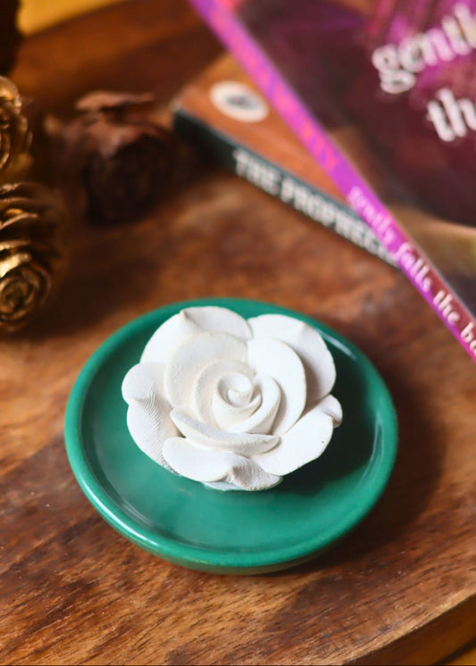 handmade Bottle Green Floral Diffuser