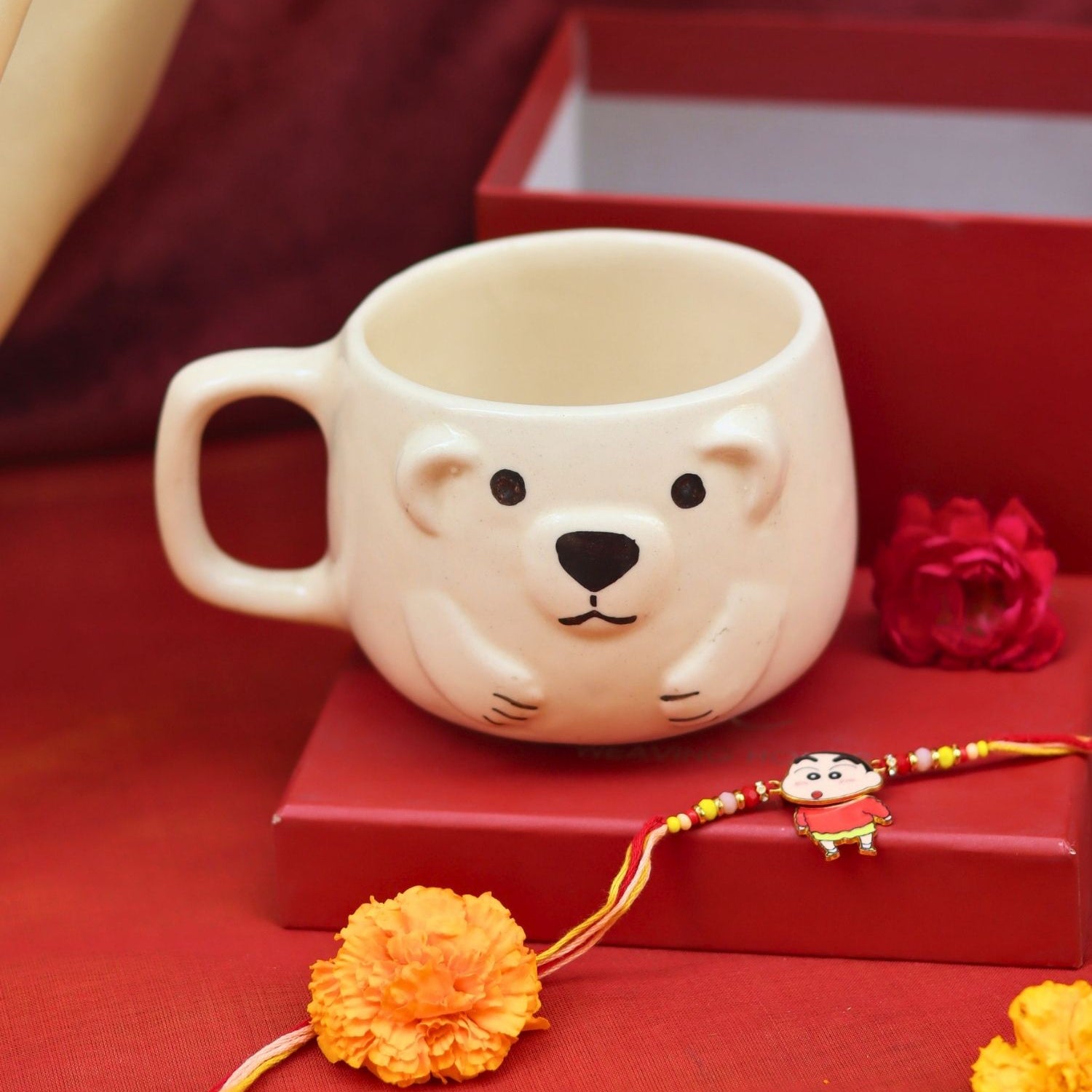 Shih tzu Mug rakhi Gift Box made by ceramic