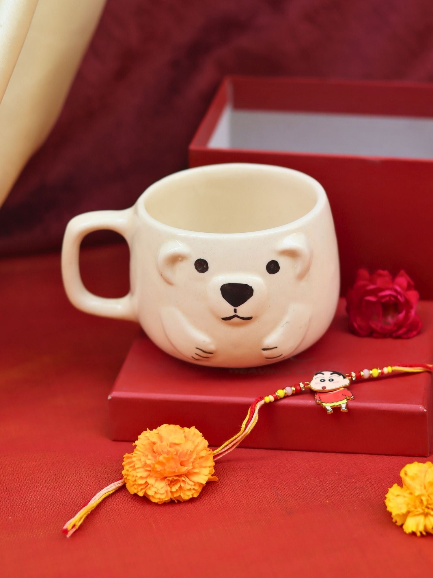 Shih tzu Mug rakhi Gift Box made by ceramic