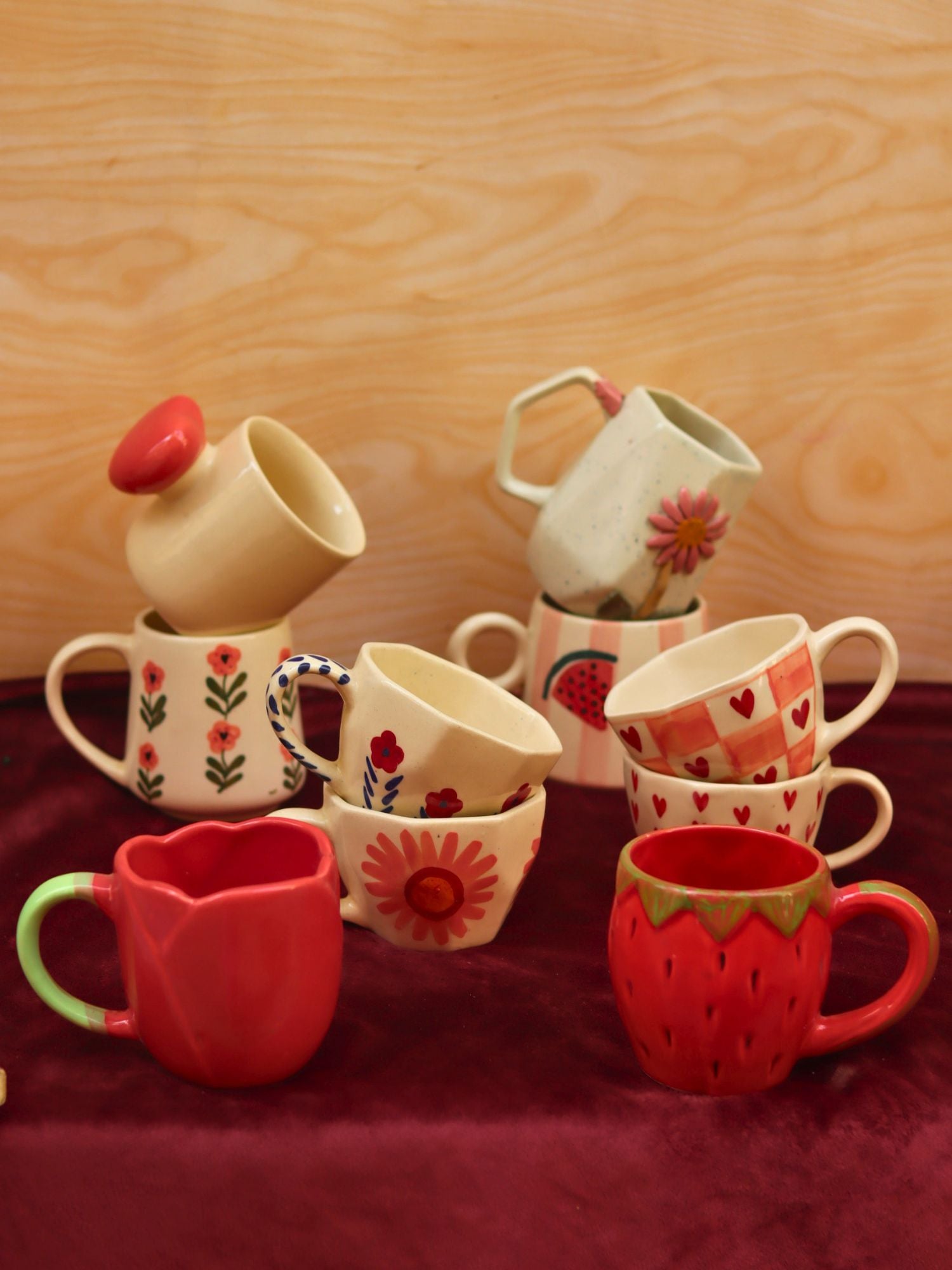 Set of 10 Peachy Summer Mugs combo  (for the price of 7) with premium quality material
