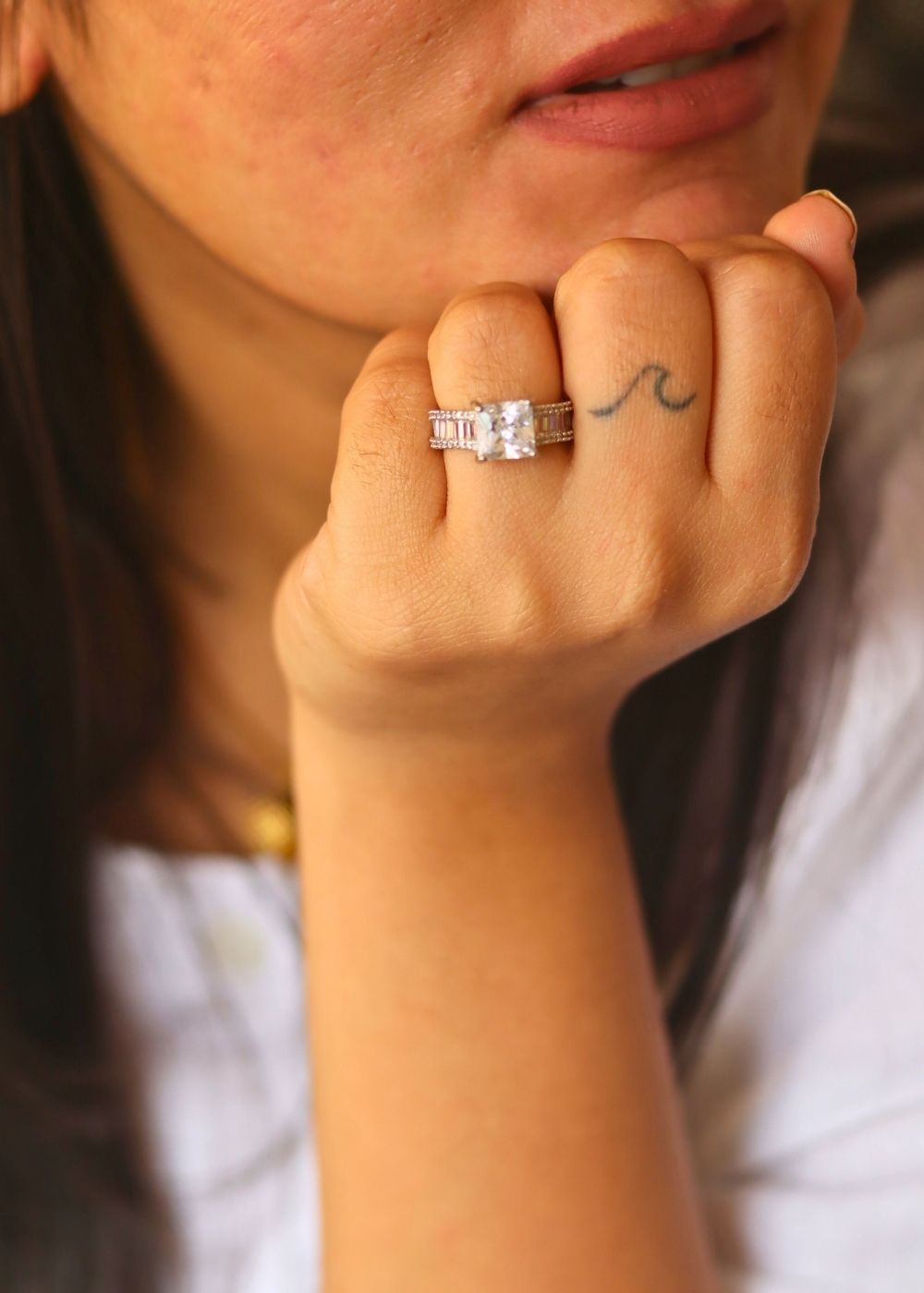 Waterproof Timeless Facet Ring