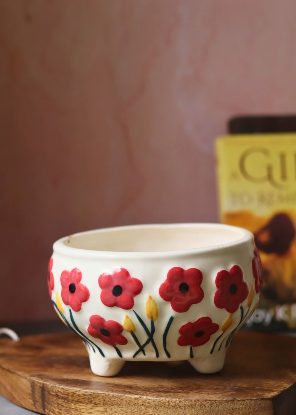 Handmade Poppy Fields Planter