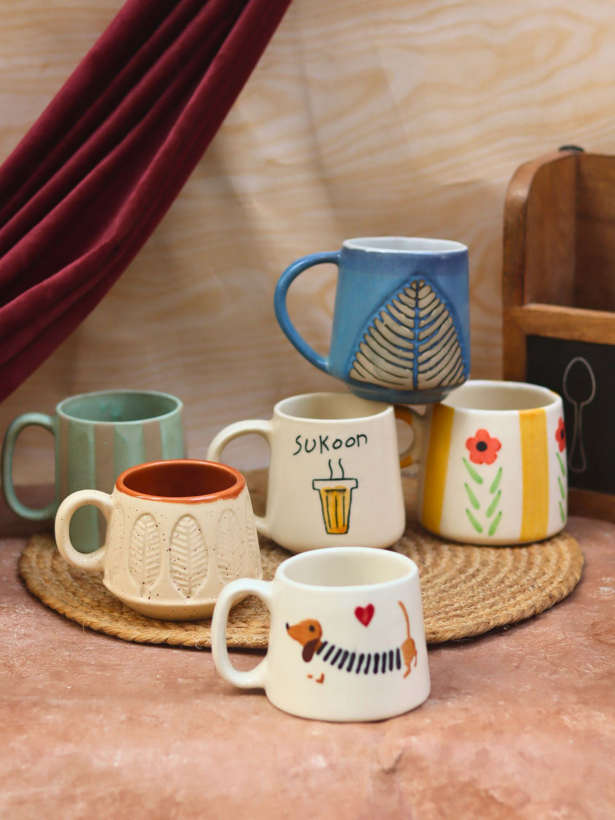 Set of 6 Artisan Delight Mugs (for the Price of 5) with premium quality material