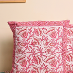 Intricate design pink cushion covers