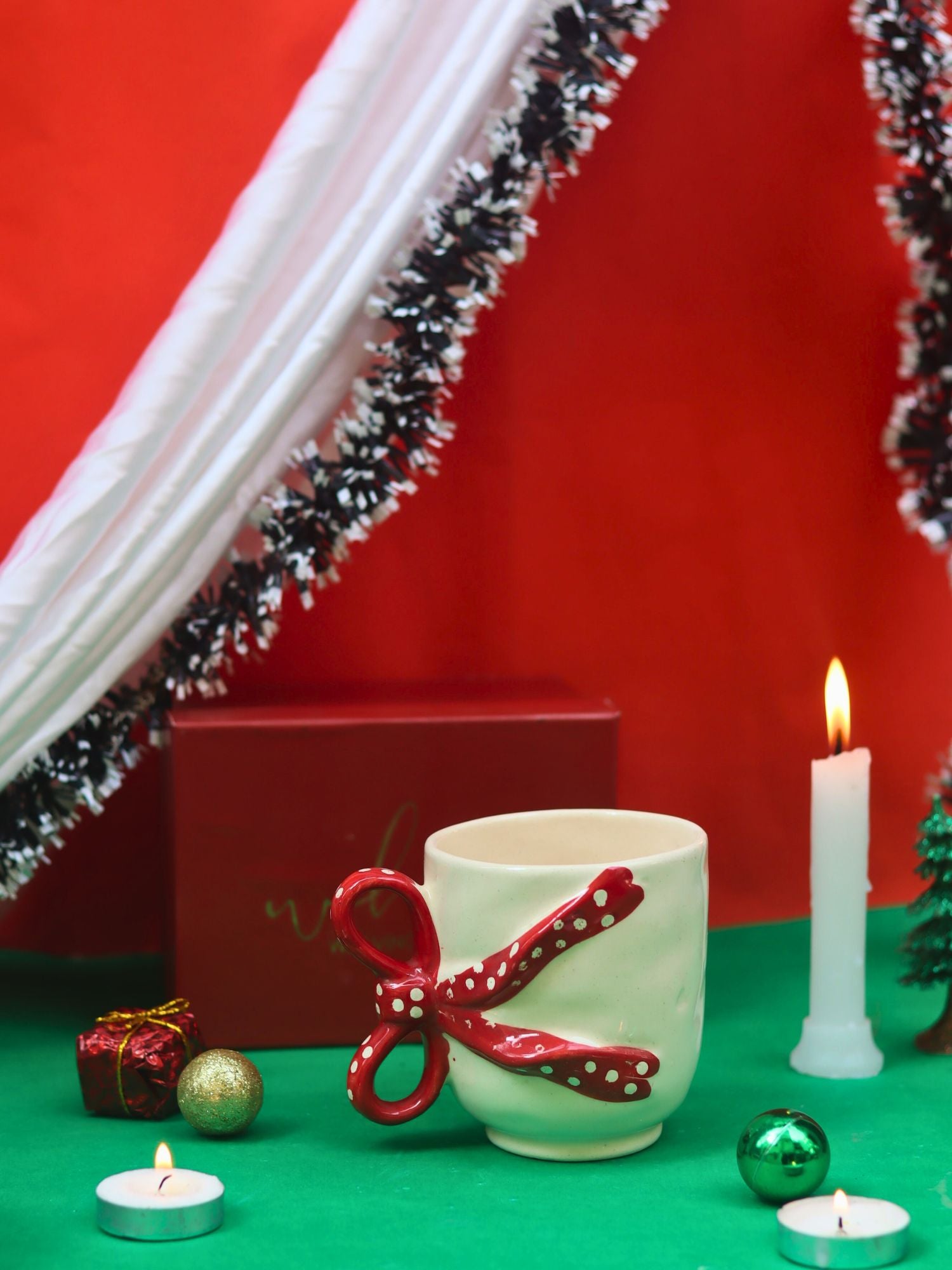 Pinteresty Bow Mug in a Gift Box made by ceramic