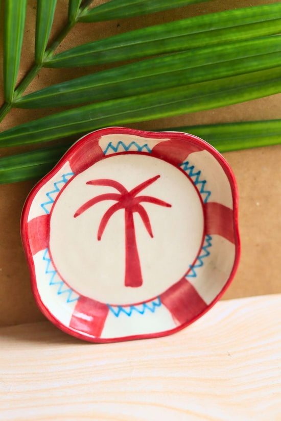 Gorgeous  Palm Handmade Dessert Plate