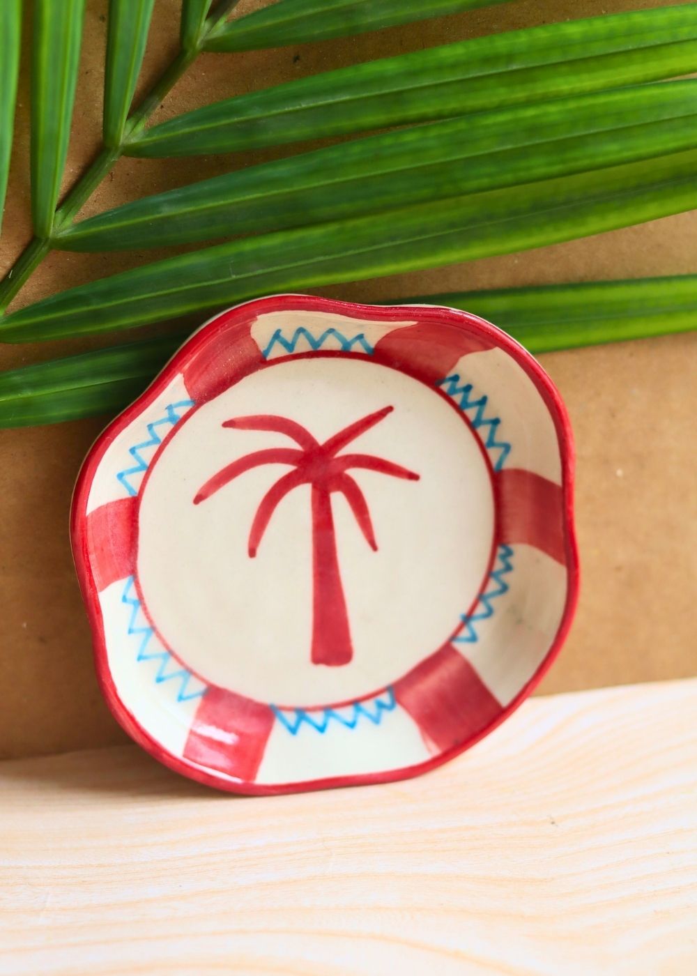 Gorgeous  Palm Handmade Dessert Plate